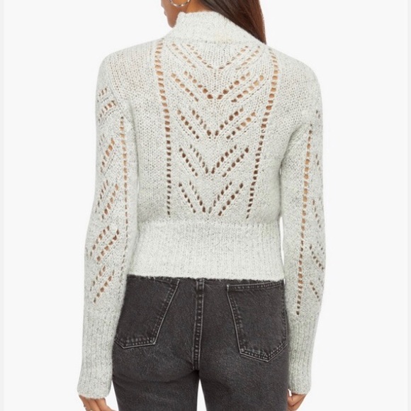 New JustFab Mock Neck Pointelle Sweater - Picture 2 of 5